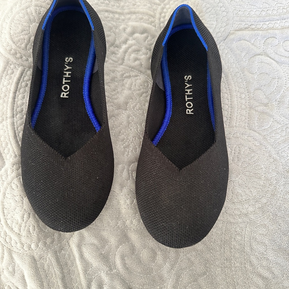 Rothy's Black and Blue Flats